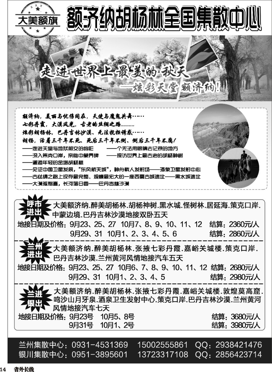 r014  额济纳胡杨林全国集散中心