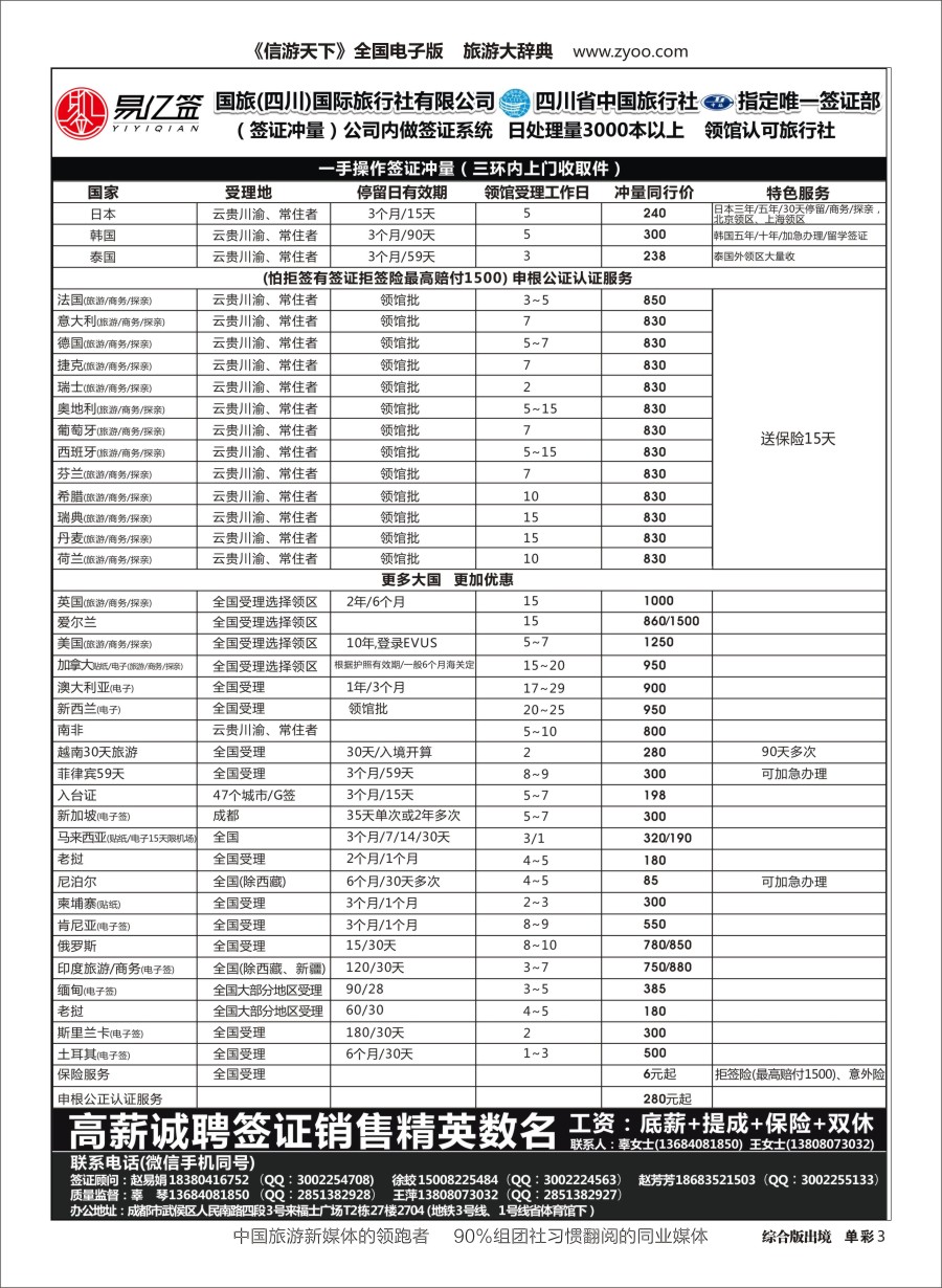 H单彩003四川国际旅行社有限公司-易亿签签证中心