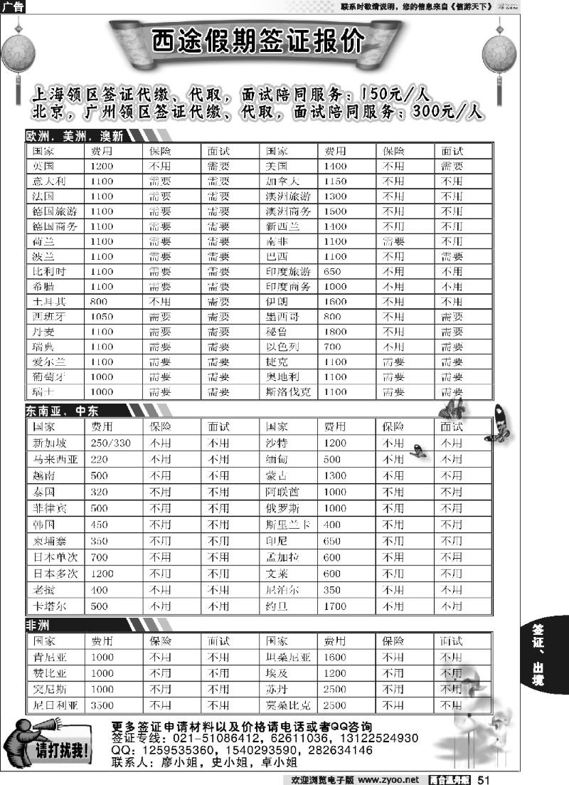 51 西途假期--签证