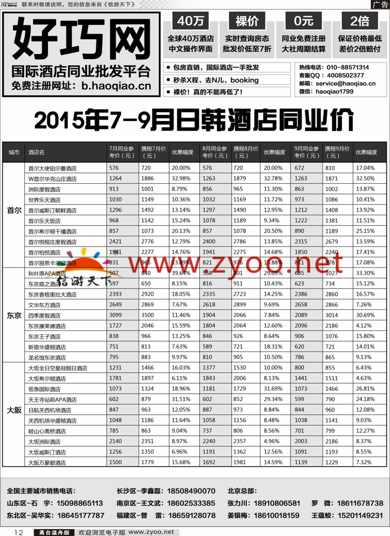 12 好巧网-国际酒店同业批发平台 