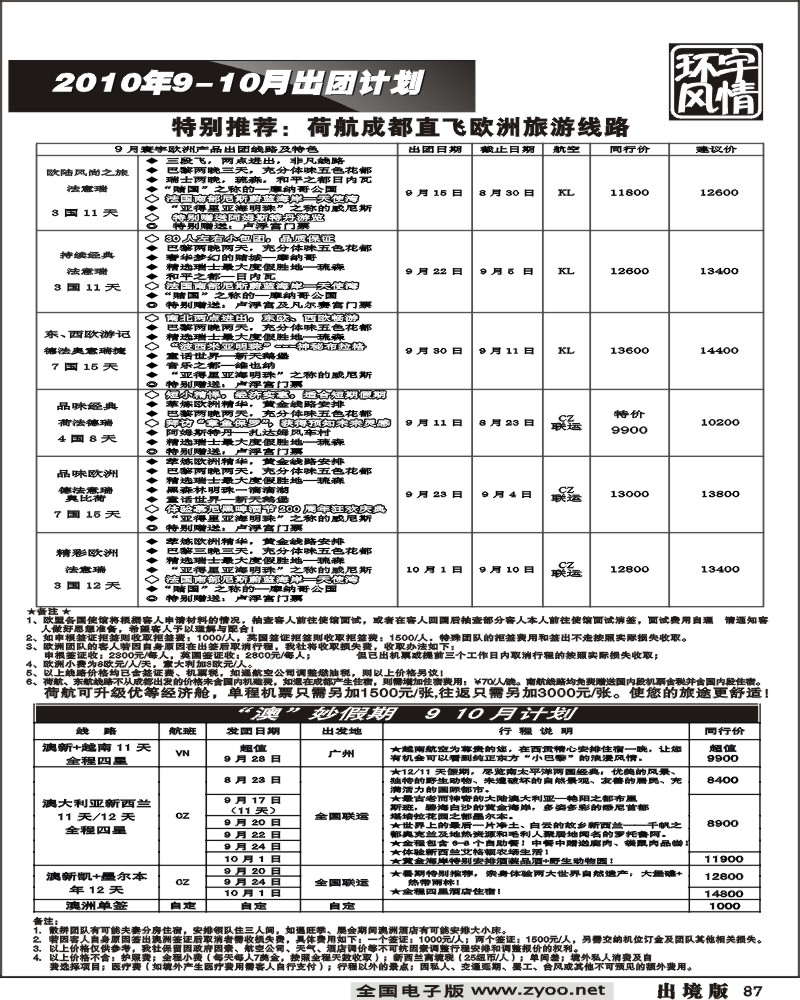 87  环宇风情 欧洲 澳洲