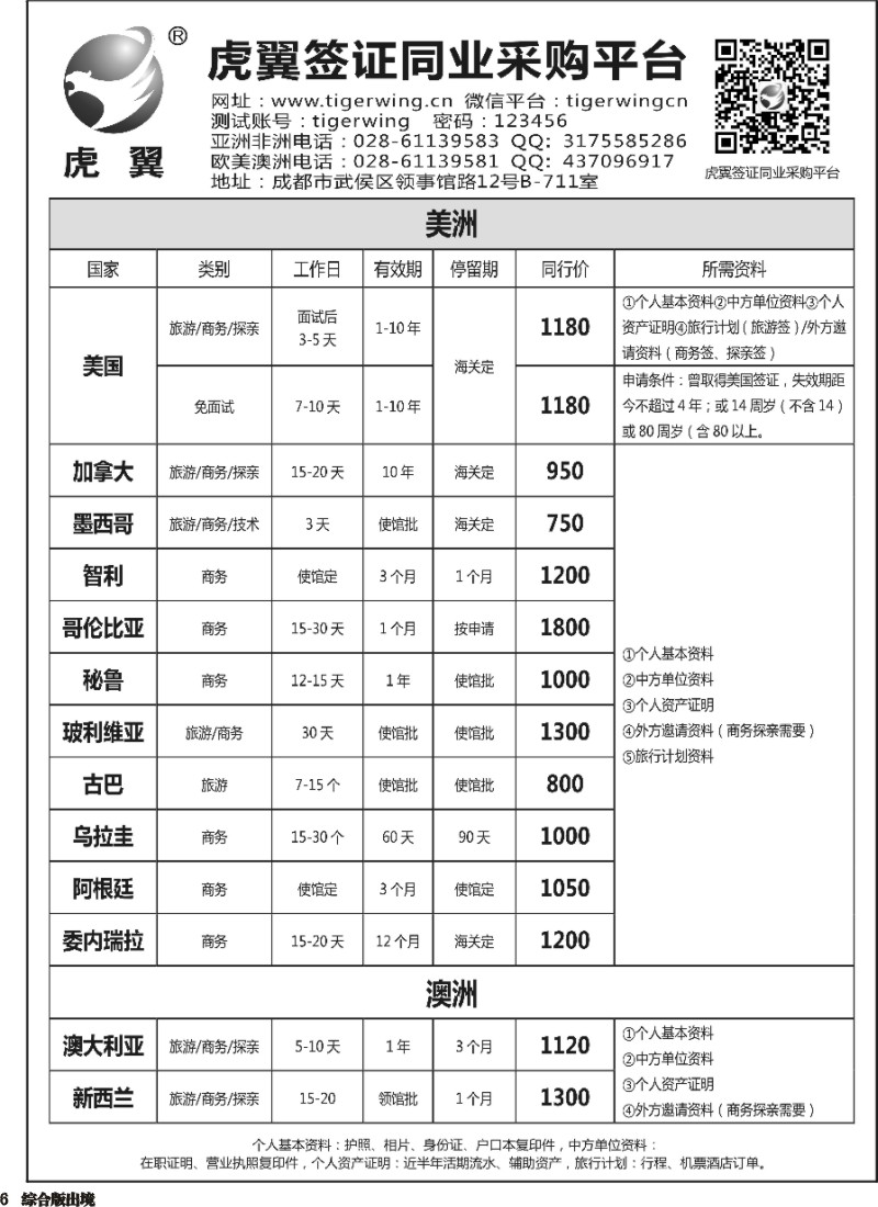 H006  虎翼签证同业采购平台