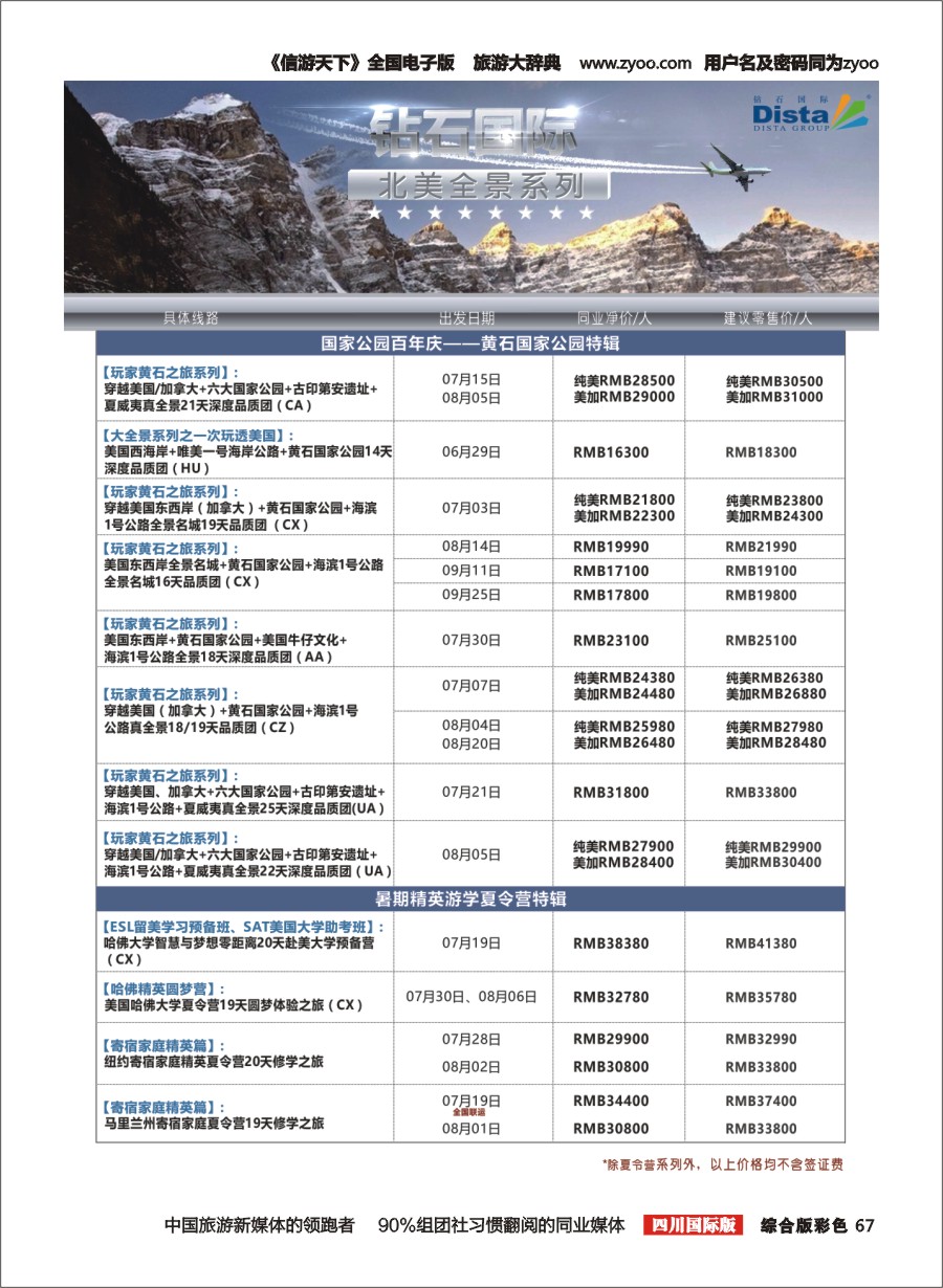 H彩067 DISTA钻石国际—2016年美国计划 右二