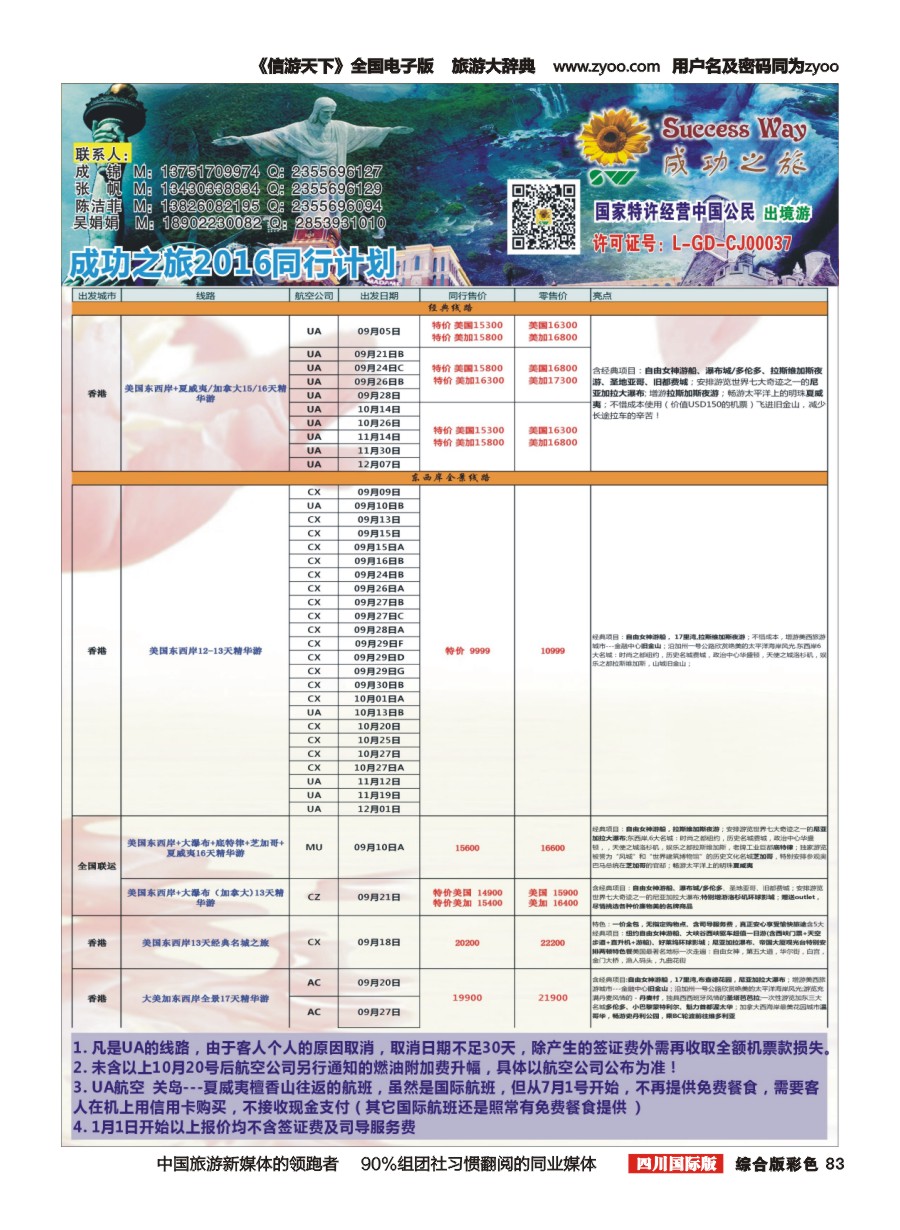 H彩083  广州成功之旅－－欧洲、美洲、南美计划2