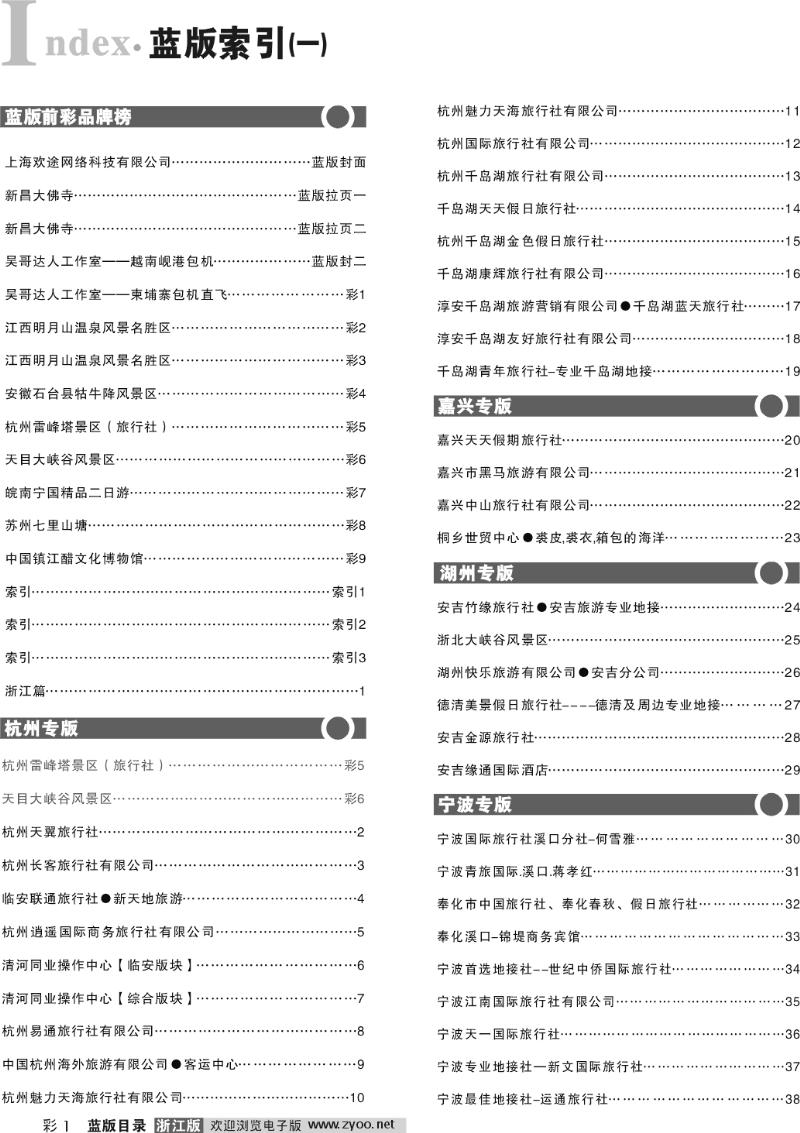 目录2 蓝版索引1