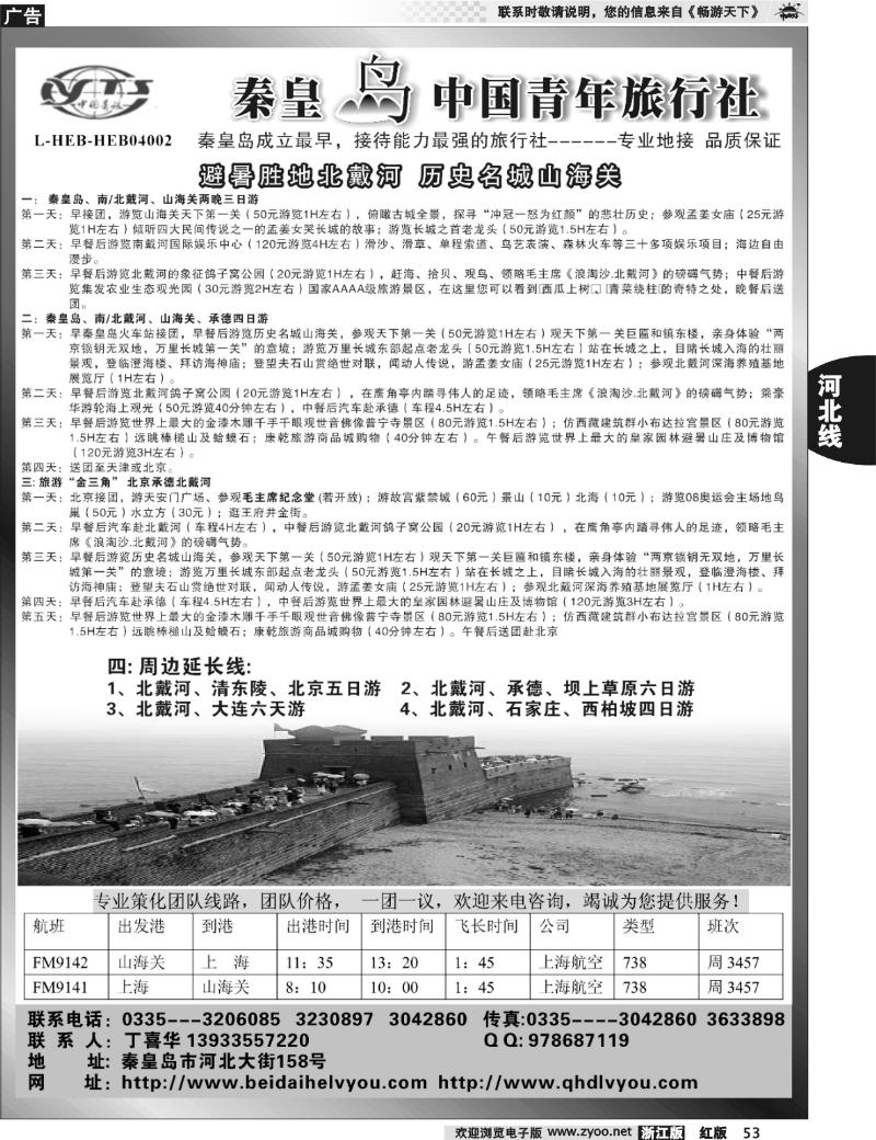53  北戴河之旅－秦皇岛中国青年旅行社