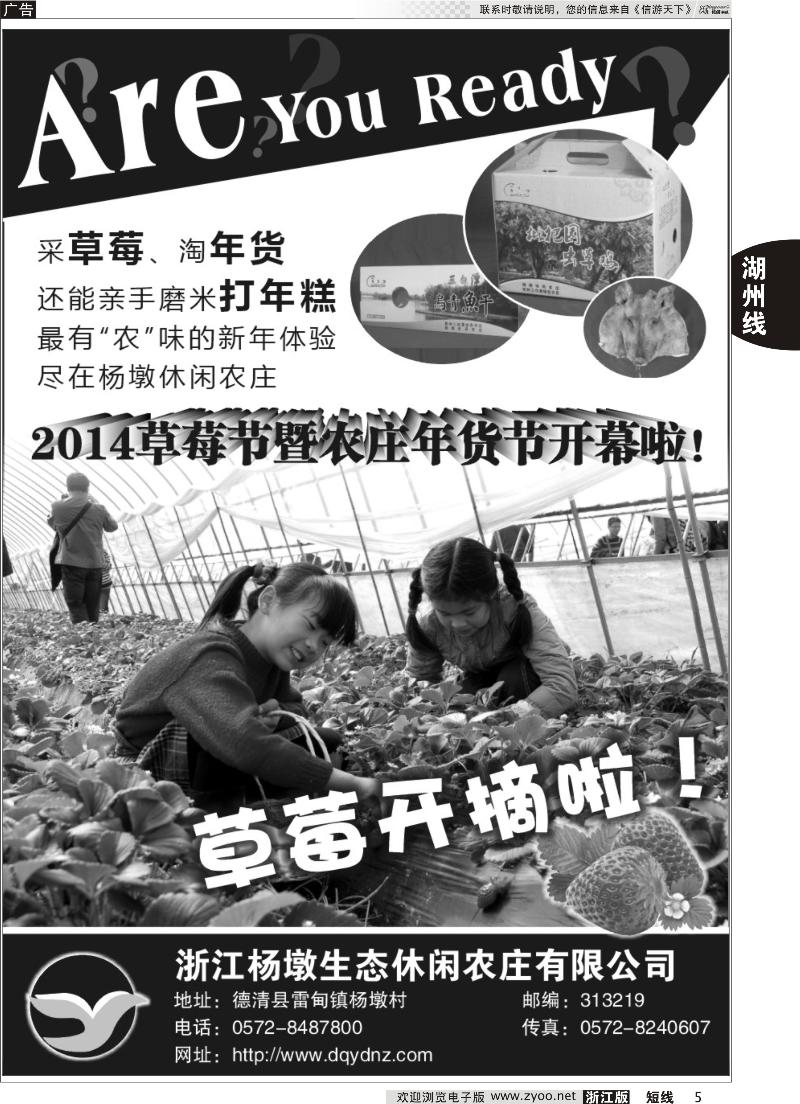 5 德清●杨墩农庄 ●草莓采摘