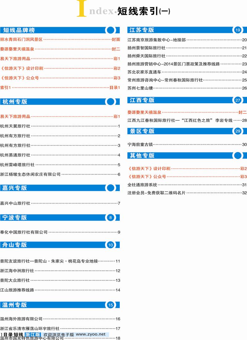 短线目录