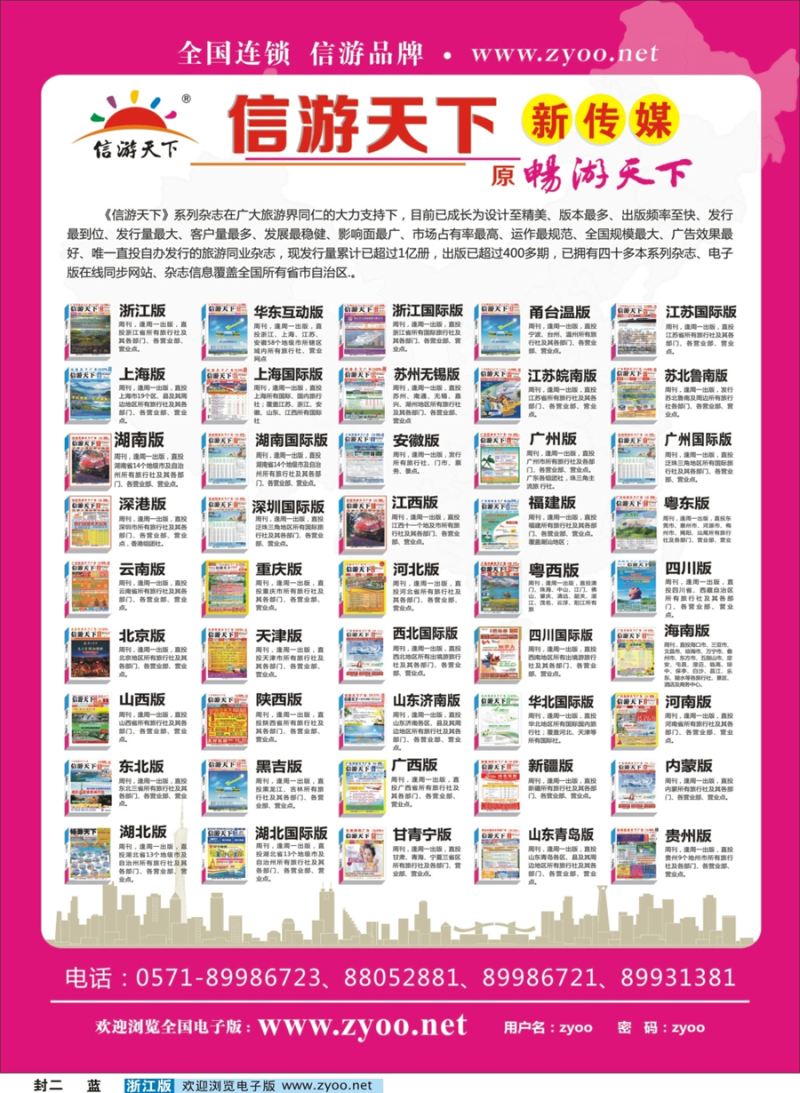 蓝版封二 信游天下系列杂志