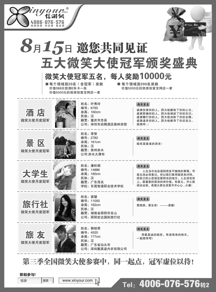 b64信游网·五大微笑大使冠军颁奖(8.15黑)