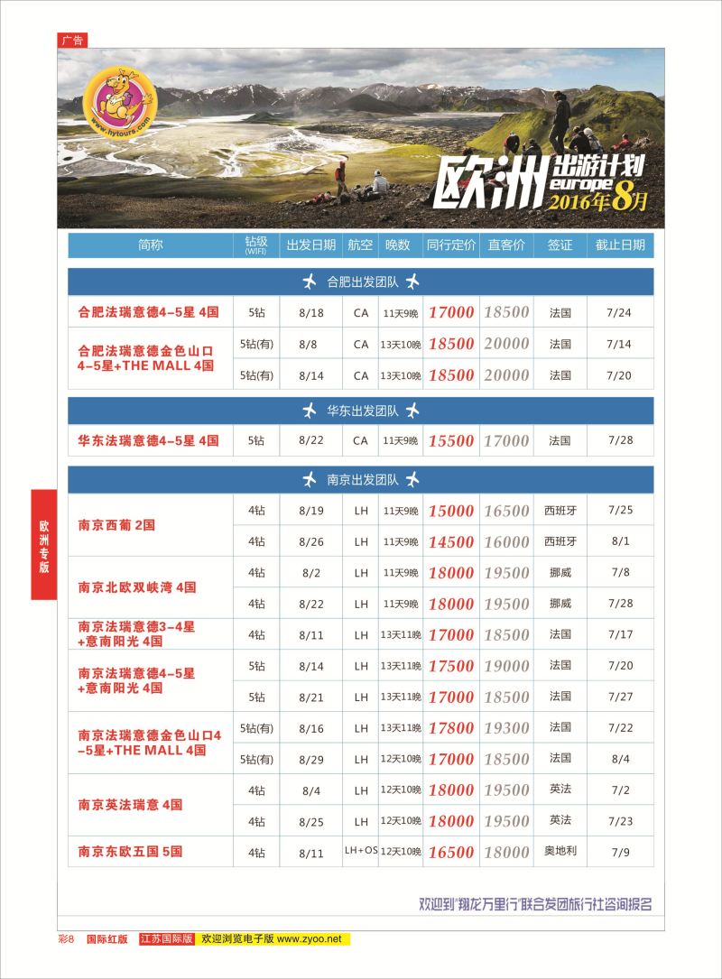 红彩8 翔龙万里行 ｛02600｝ 欧洲专版