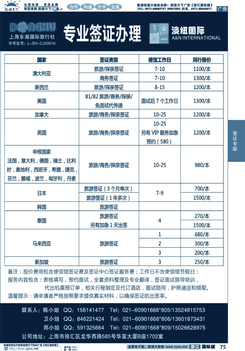 75 澳纽国际—签证