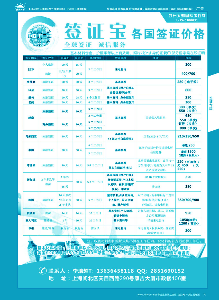 77 苏州太湖国际旅行社-签证