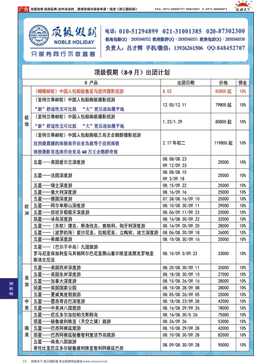 10顶级假期-极地包船