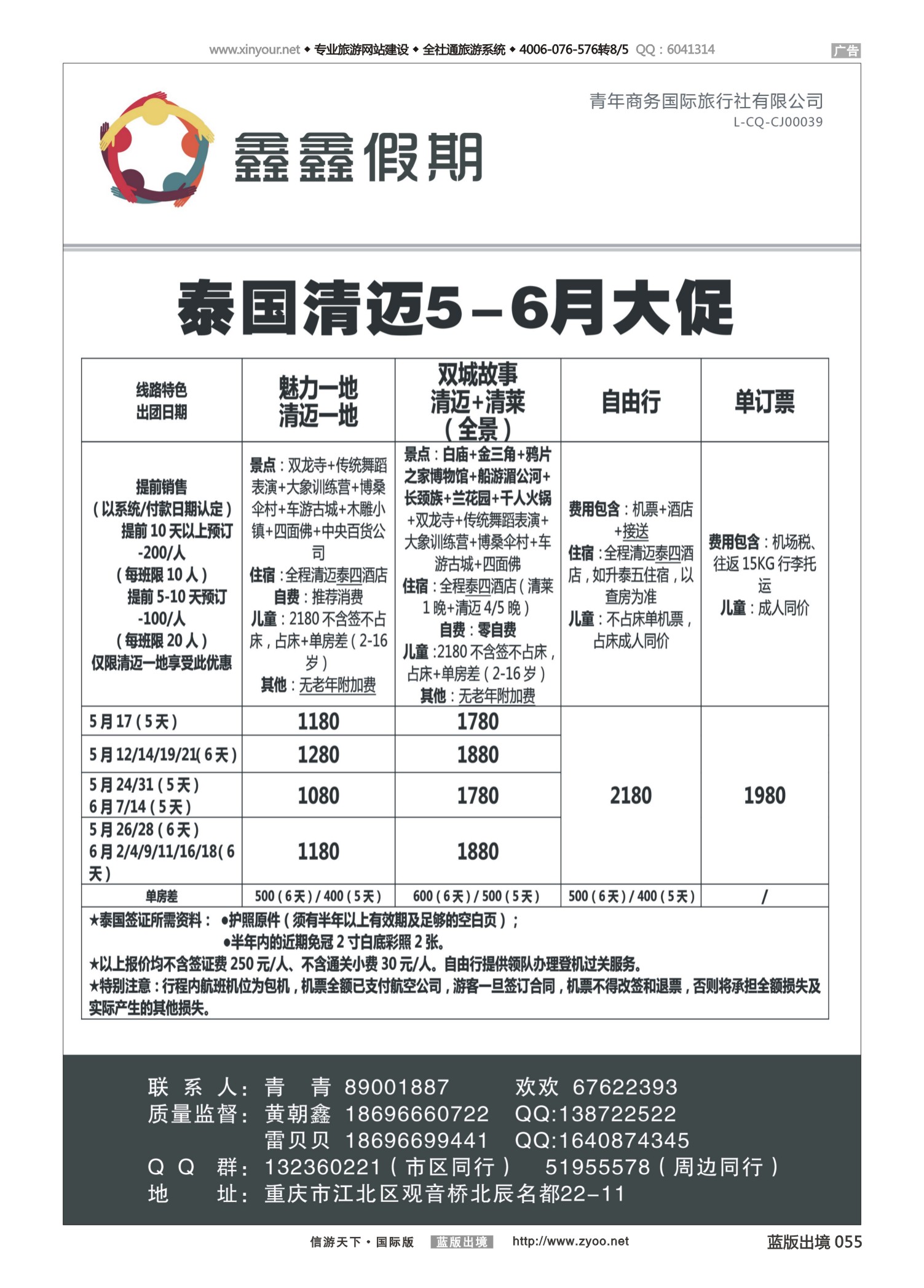 蓝55 522 鑫鑫假期-泰国 