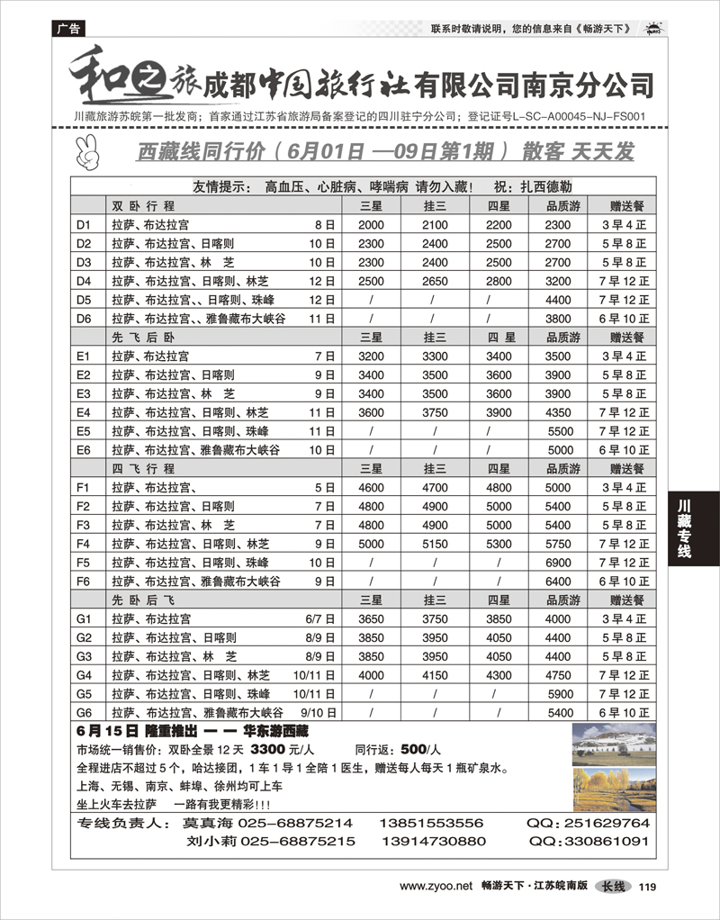119 川藏专线 成都中国旅行社南京分公司★和之旅02