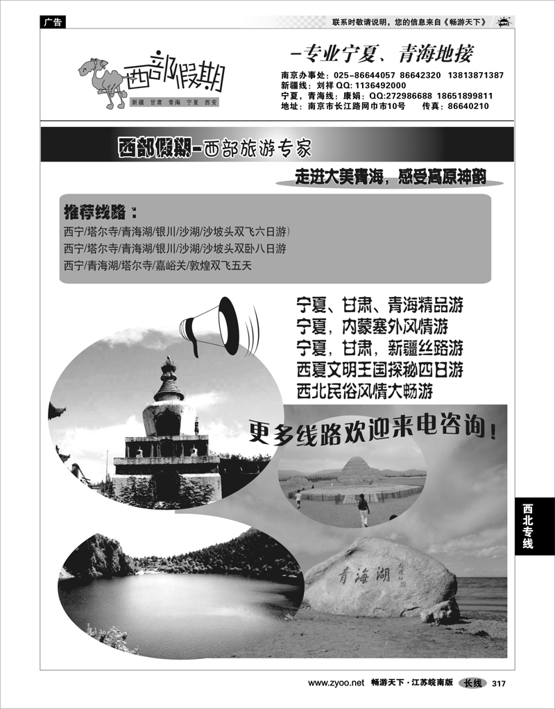317 西北专线 西部假期-新疆，甘肃，青海，宁夏专线02