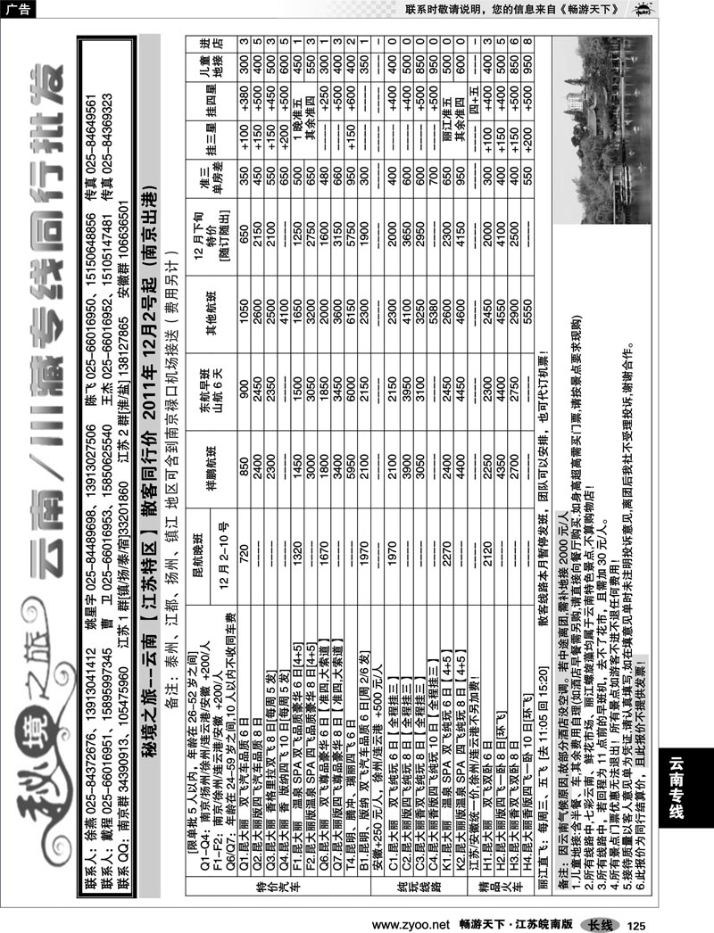 125 云南专线 秘境之旅
