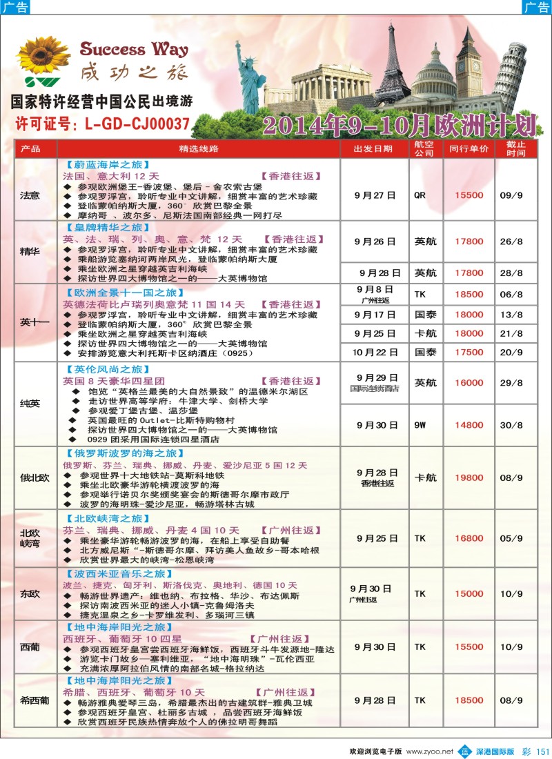 b彩151  成功之旅---欧洲计划