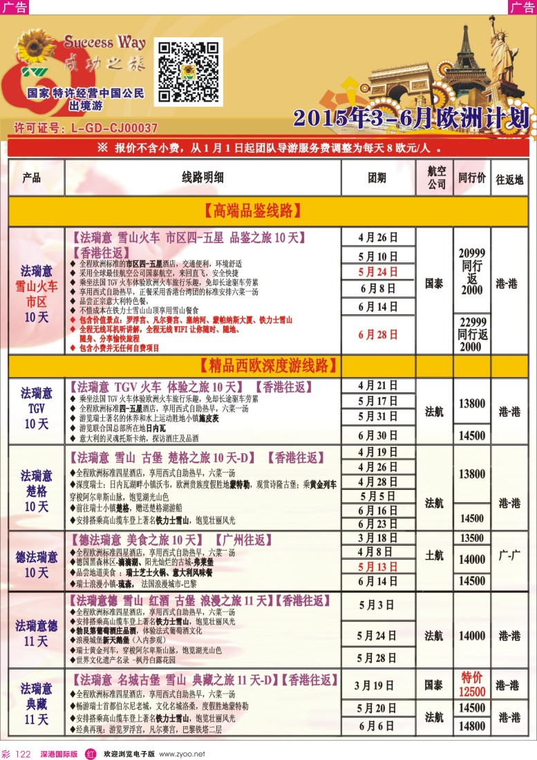 r彩122  广州成功之旅－－欧洲、美洲、南美计划