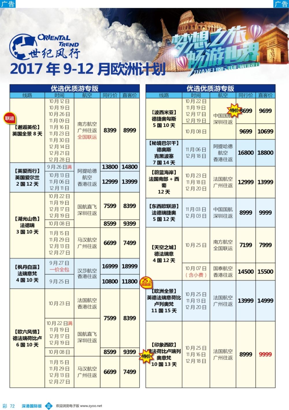 b彩072  【世纪风行】欧洲专家拼团计划