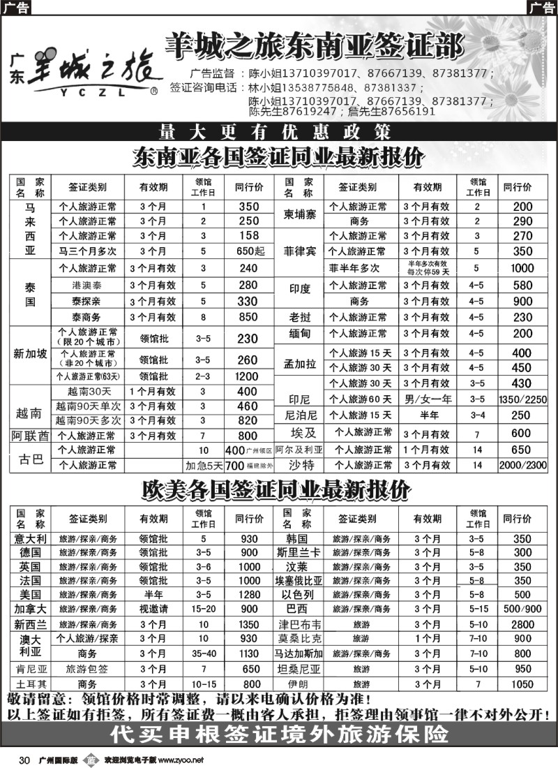 r030 羊城之旅东南亚签证部