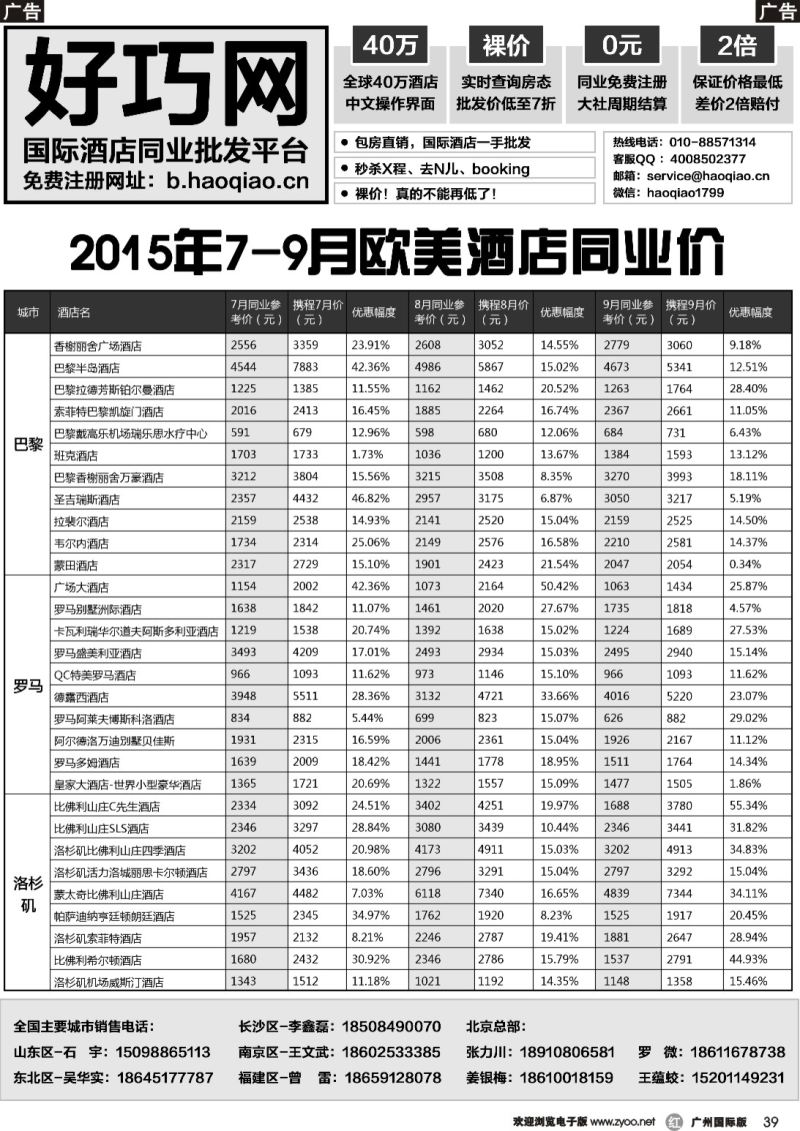 r039 好巧网-国际酒店同业批发平台