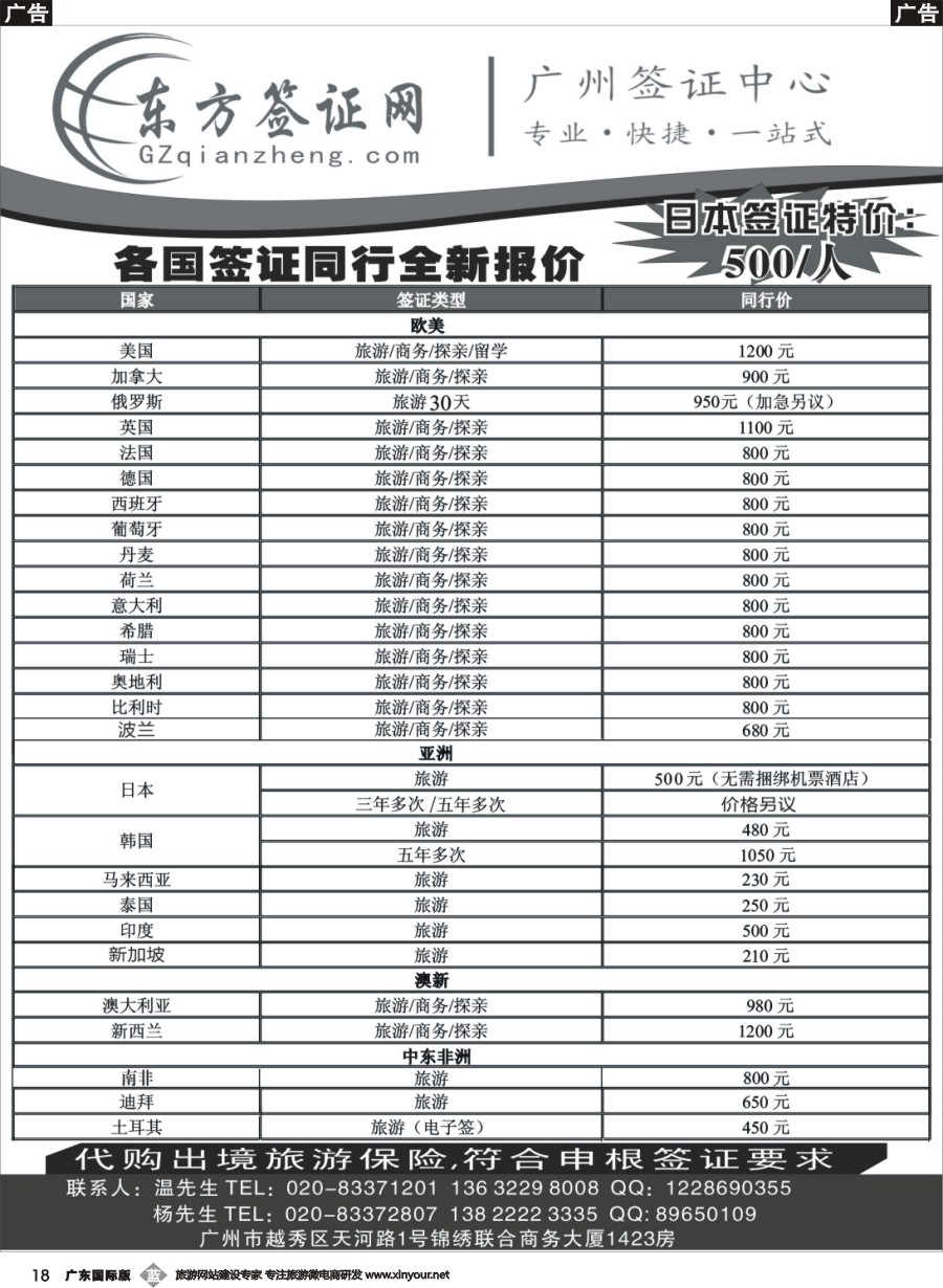 b018 东方签证网（广州国+广西国）