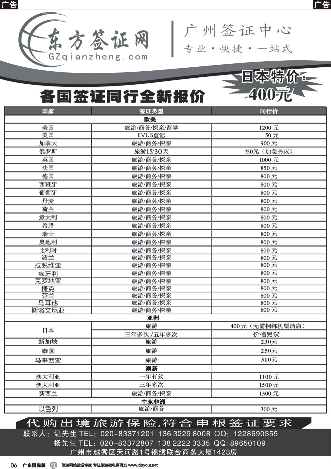 r006 东方签证网（广州国+广西国+云南国+贵州国）