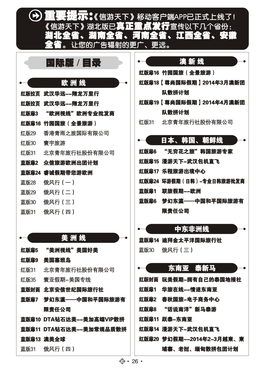 2026国际红版目录