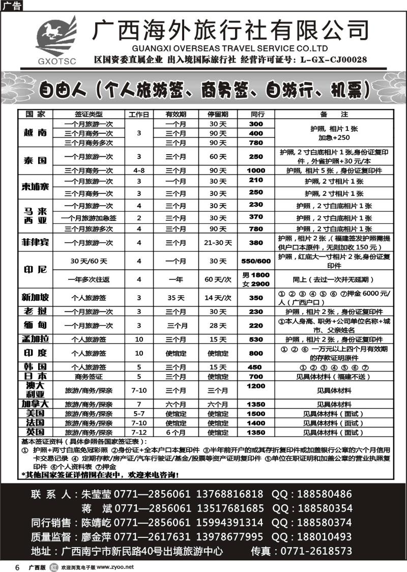 r06自由人（签证、自由行、机票）