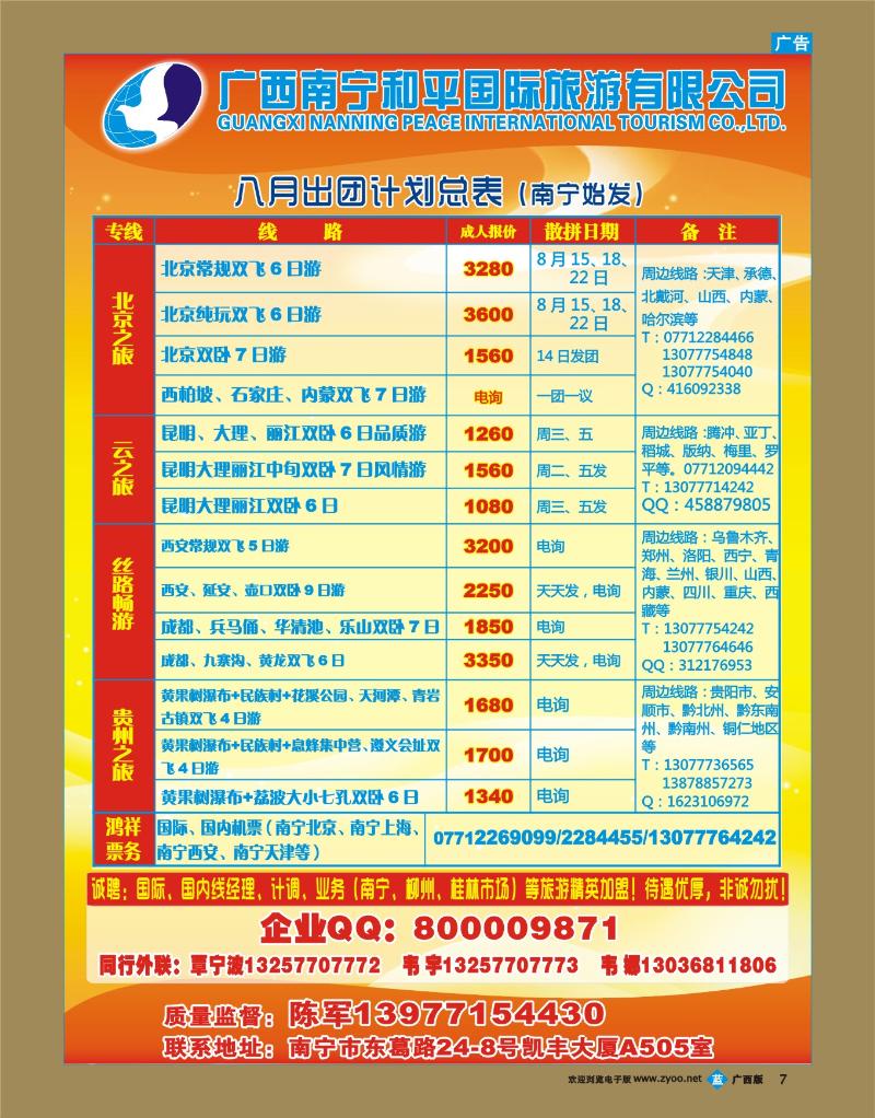 bb07广西南宁和平国际旅游有限公司