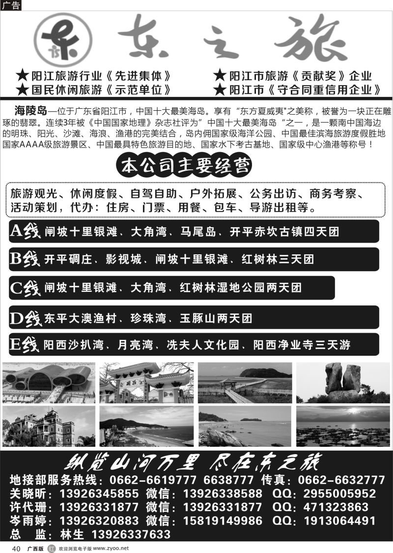 r40阳江海陵闸坡专业地接（阳东东之旅）