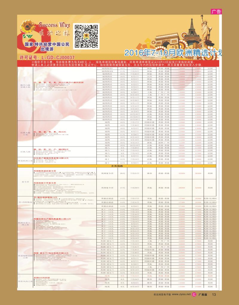 rr13广州成功之旅－－欧洲、美洲、南美计划