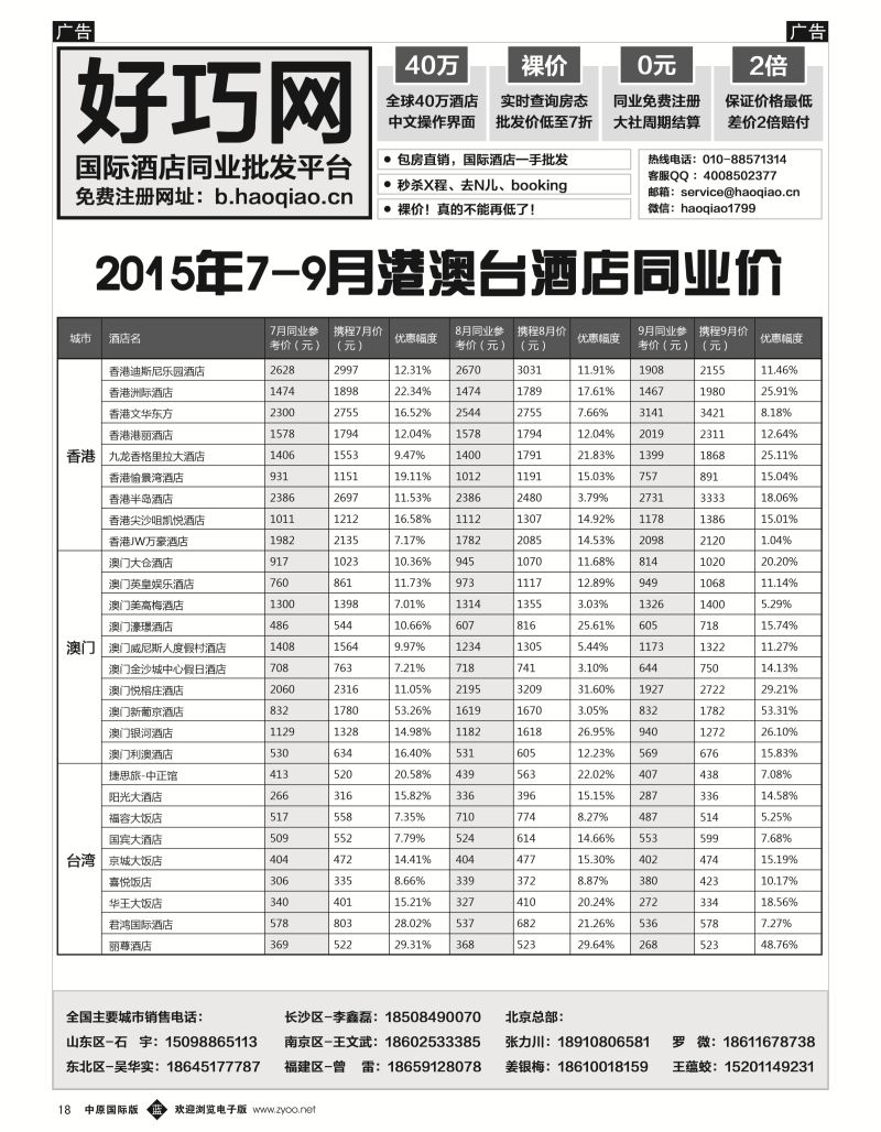 b黑018  好巧网-国际酒店同业批发平台  