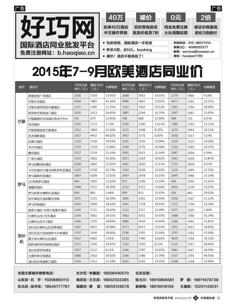 b黑021  好巧网-国际酒店同业批发平台  