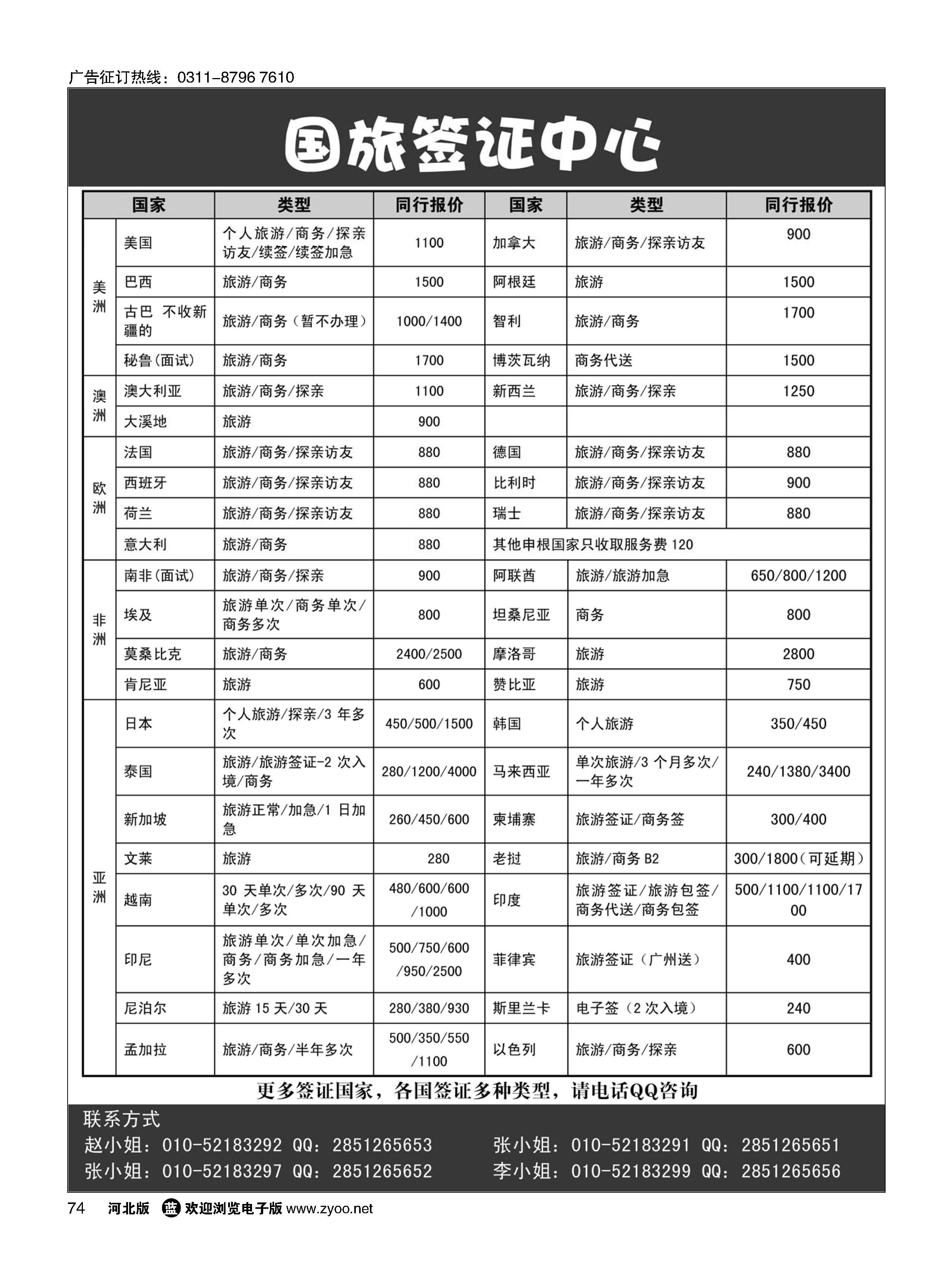 74 国旅签证中心