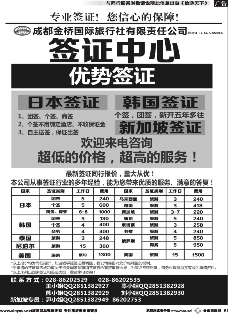 b081 金桥签证
