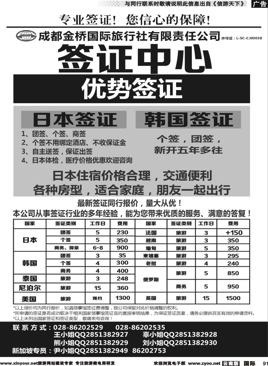 b091 金桥签证