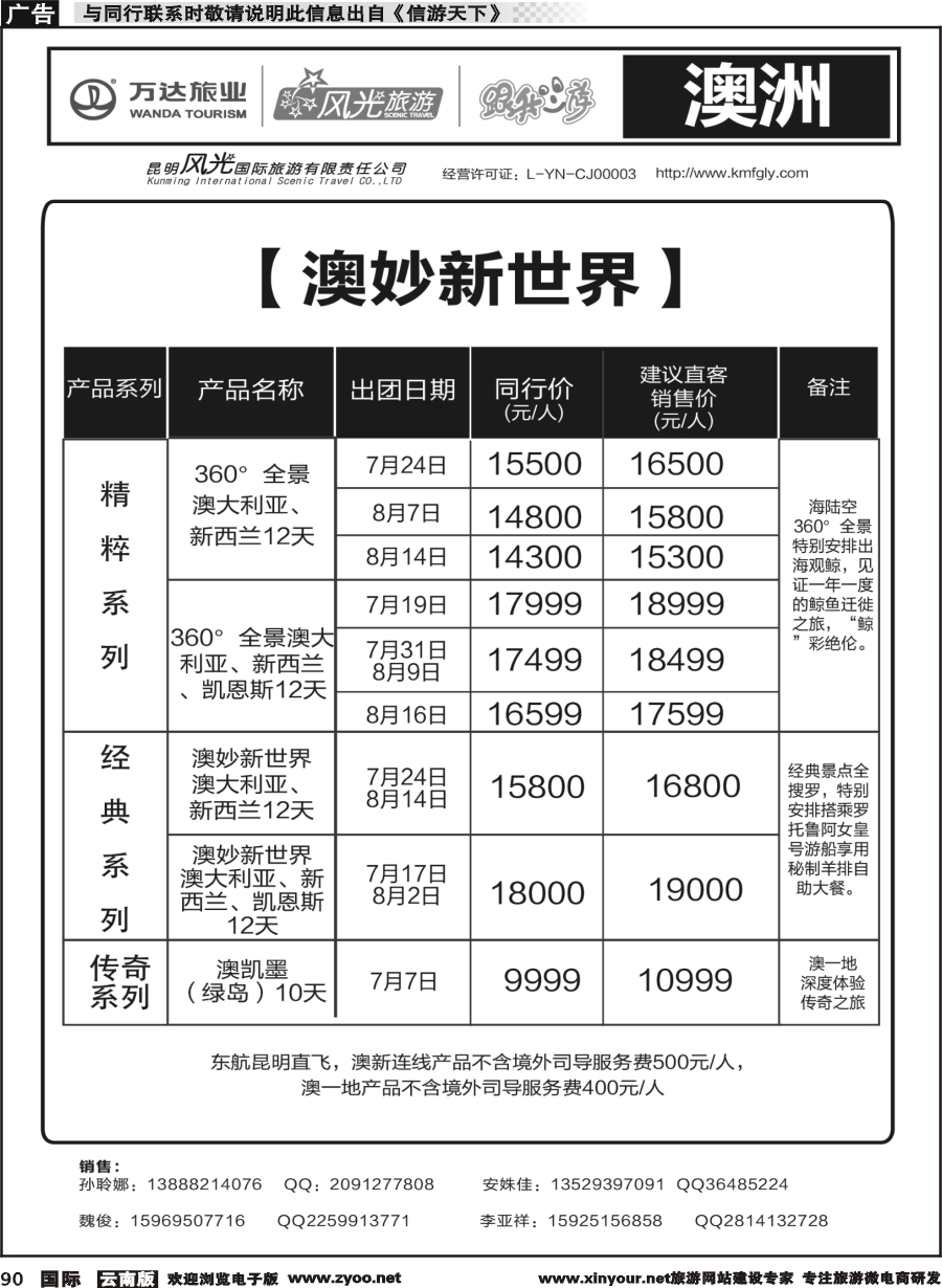 b090 昆明风光国旅-跟我游-澳洲