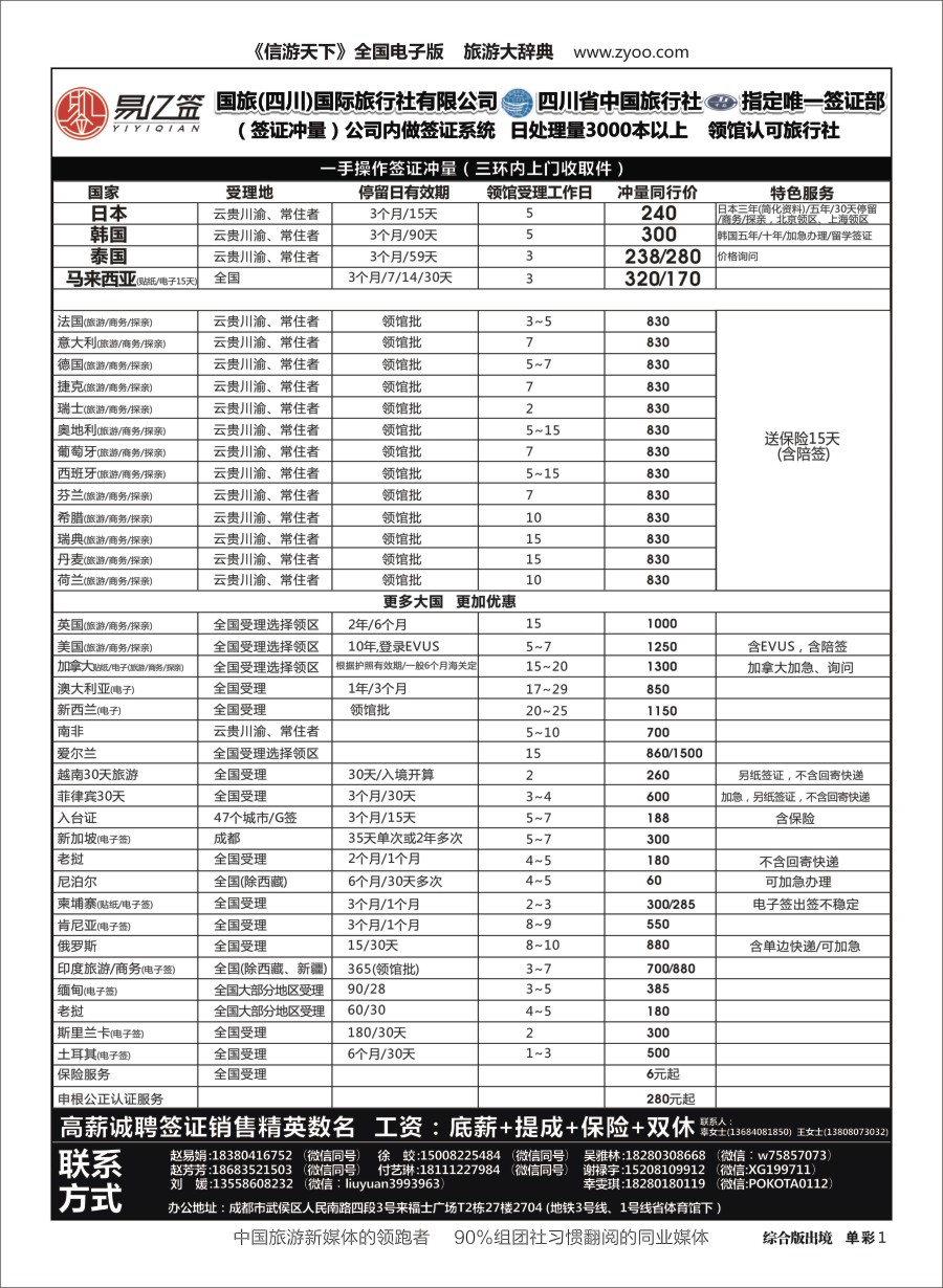 N001 四川国际旅行社有限公司-易亿签签证中心