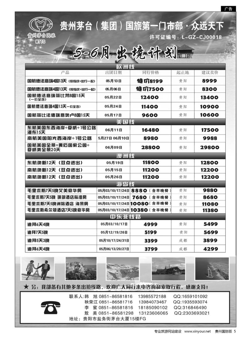 5  贵州茅台（集团）国旅第一门市部·众远天下｛01948｝