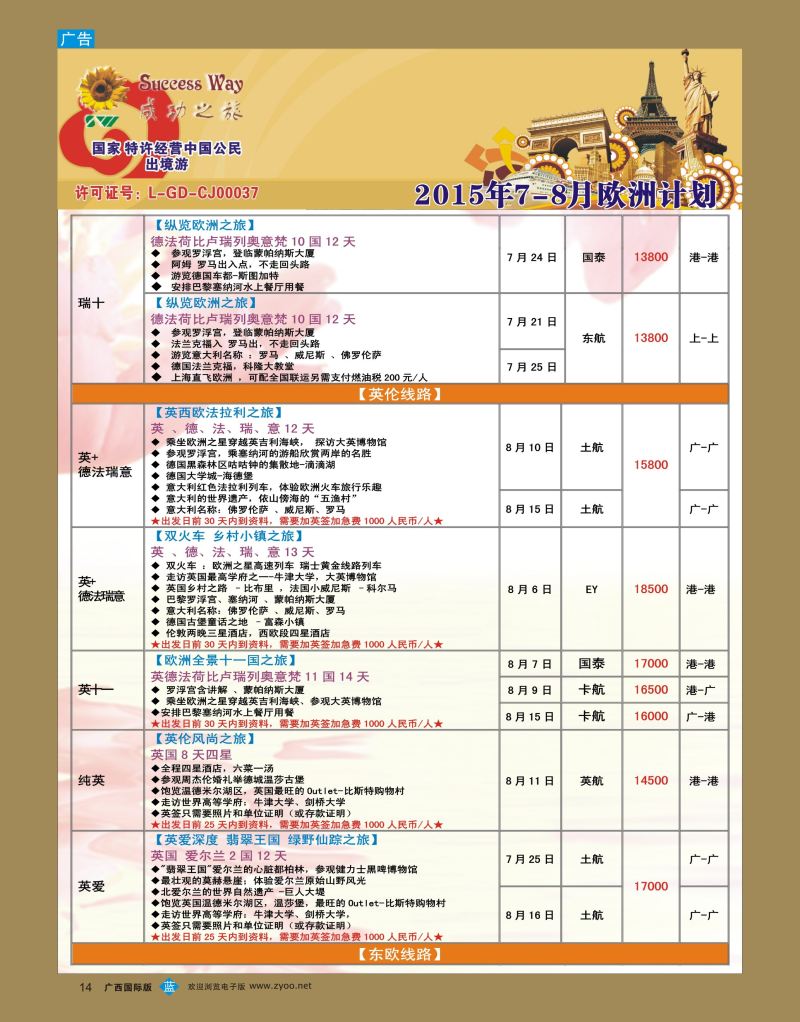 bb14广州成功之旅—欧洲、美洲、南美计划