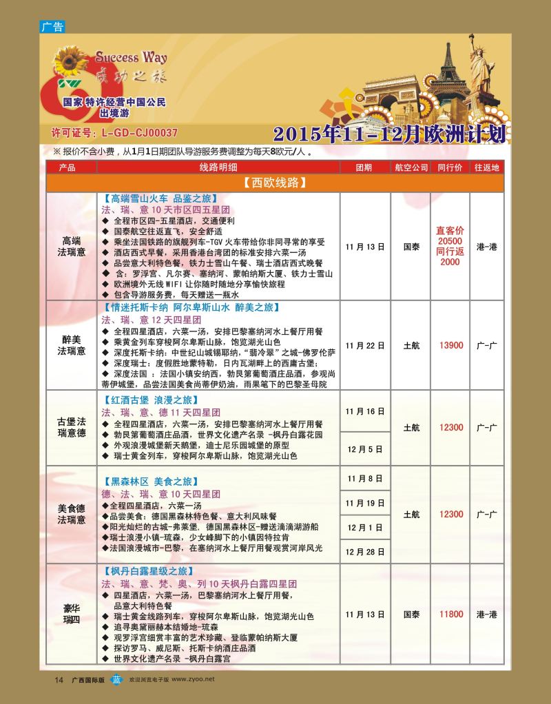 bb14广州成功之旅－－欧洲、美洲、南美计划