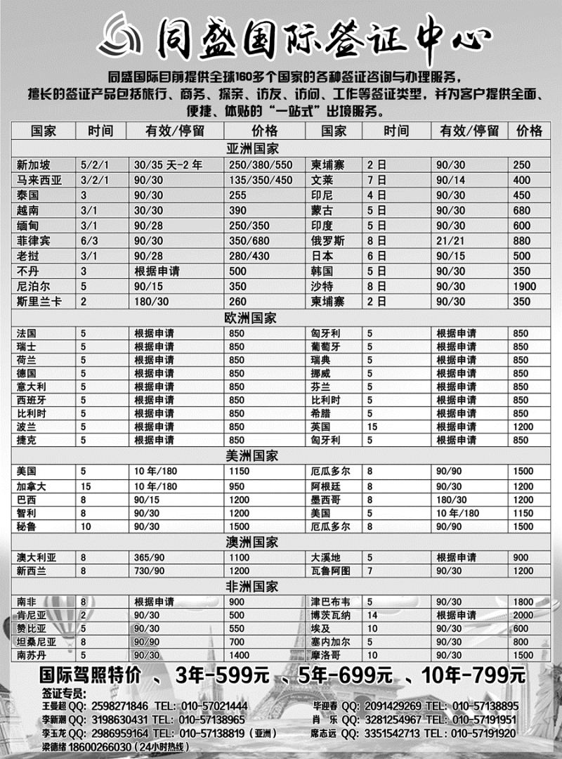 B黑6同盛国际签证中心