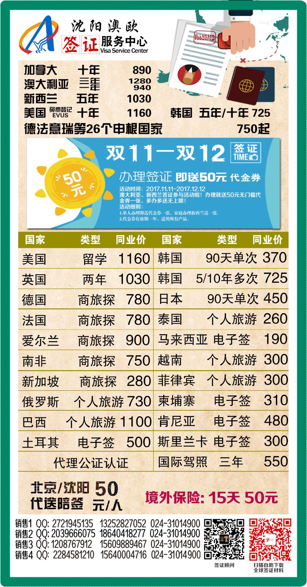 B-彩02沈阳澳欧签证服务中心目录侧条刊花
