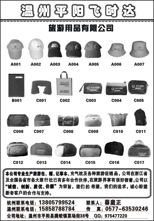 58.温州平阳飞时达旅游用品有限公司