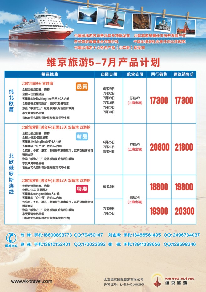 84.维京旅游●北欧俄罗斯产品批发