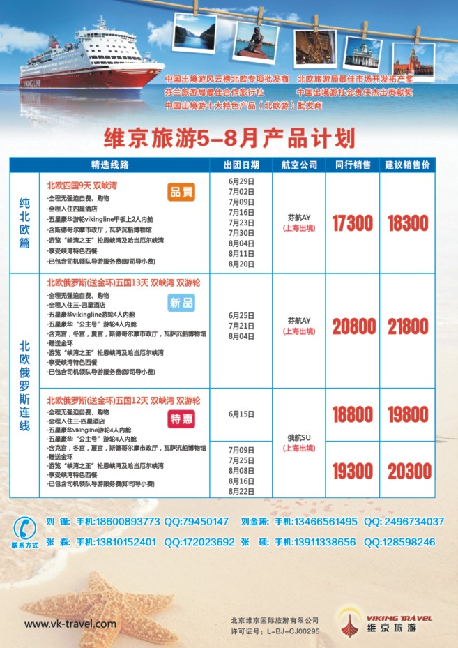 80.维京旅游●北欧俄罗斯产品批发