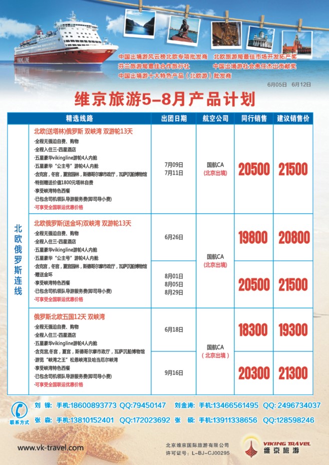 81.维京旅游●北欧俄罗斯产品批发